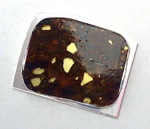 pallasite meteorite pendant