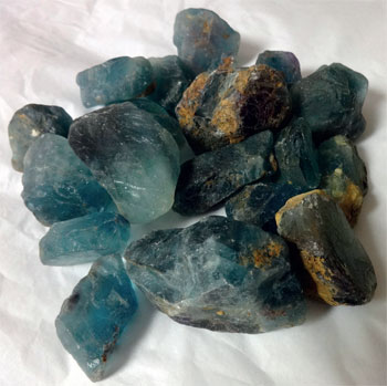 rough blue fluorite